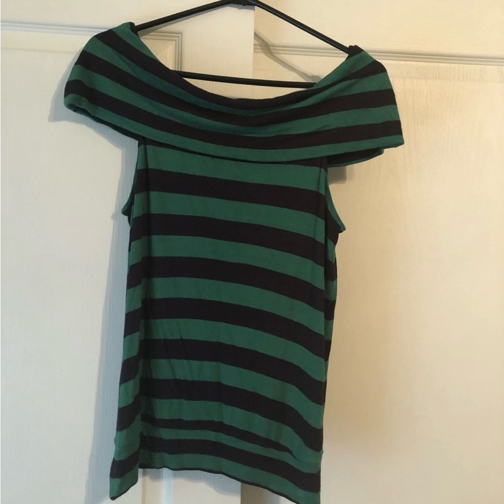Bordeaux Green and Blue Striped Shirt